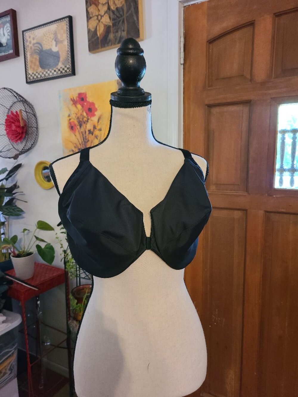 Plus Size Glamorise Full-Figure Front Close Wonderwire Bra Smoothing Back 36H